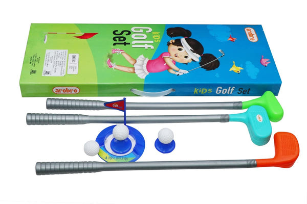 Plastic Golf Set with Golf Sticks, Platform Cup & 2 Balls Kids Boys