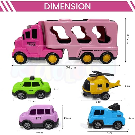 BIG CARRIER TRUCKS WITH SMALL CARS || PINK TRANSPORT TRUCK