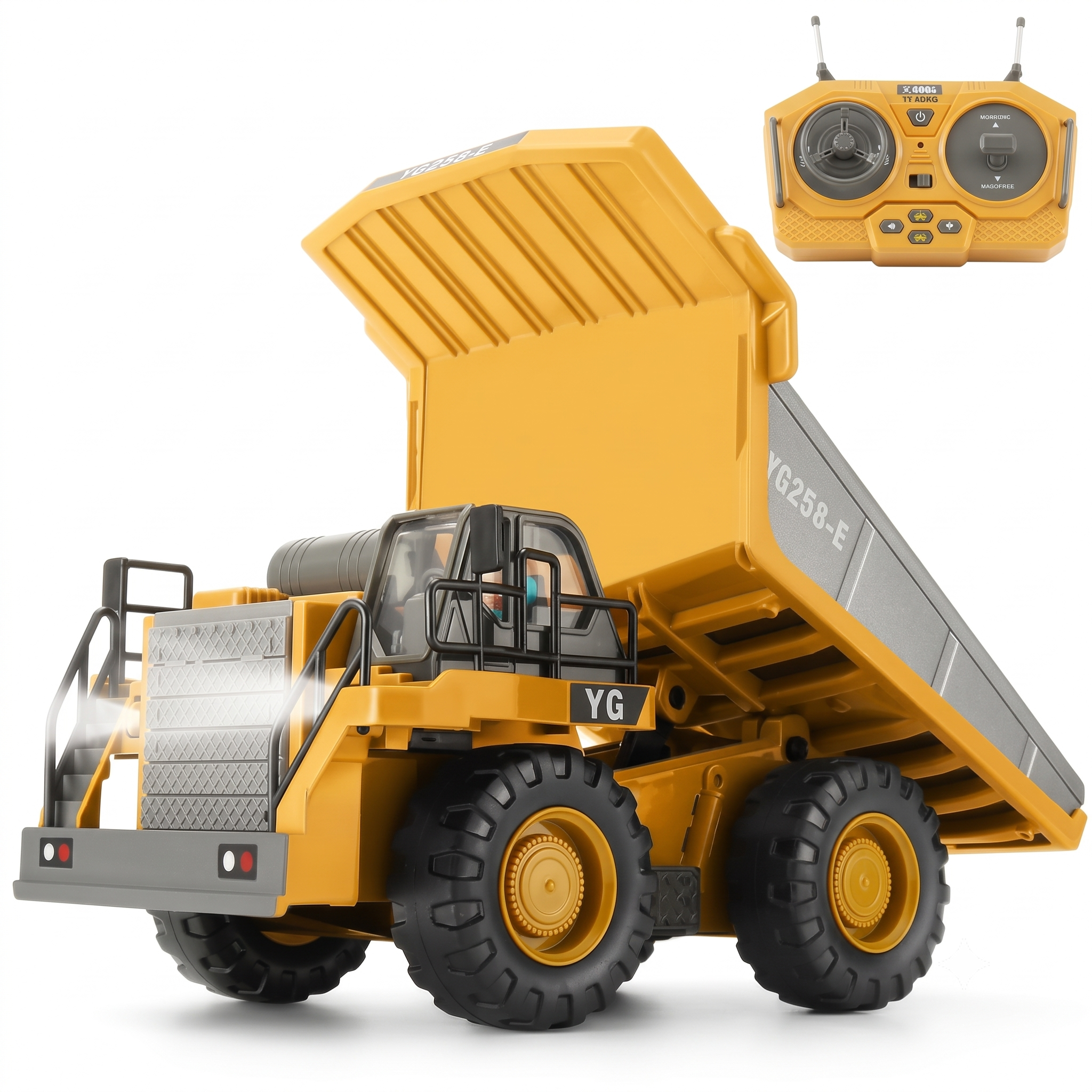 RC Construction Dump Truck with Lights & Sound