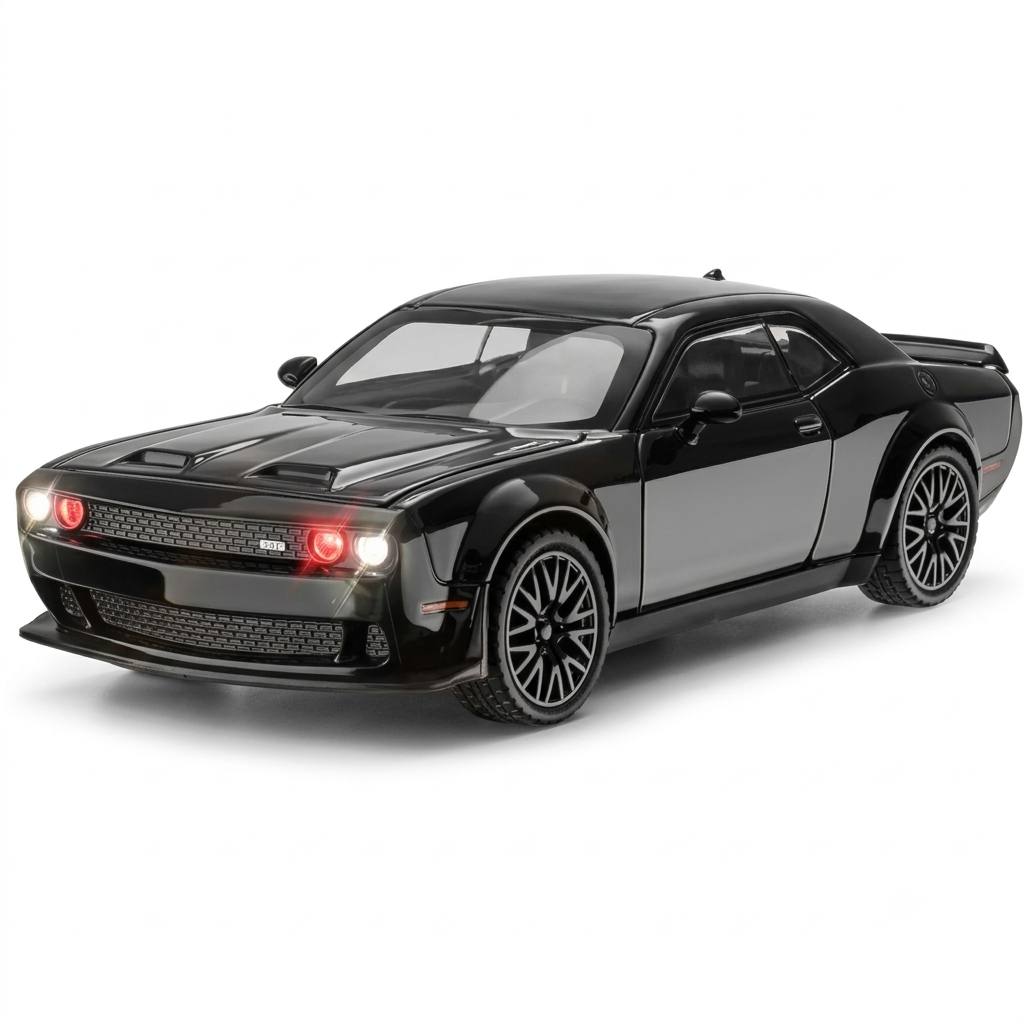 Dodge Challenger SRT Hellcat Widebody 1:24 Die-Cast Model Car – Black