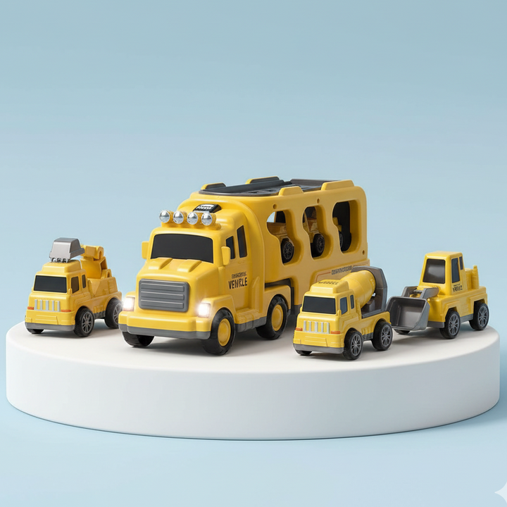 BIG CARRIER TRUCKS WITH SMALL CARS || YELLOW CONSTRUCTUN TRUCK