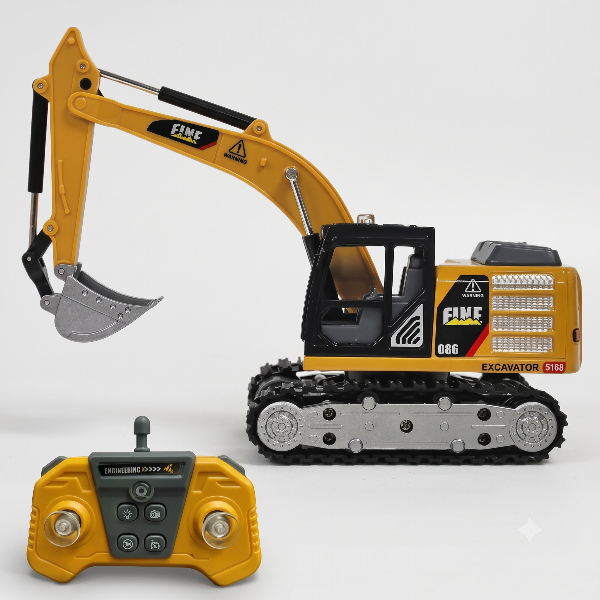 Mini RC Excavator with Remote 1:64 Scale