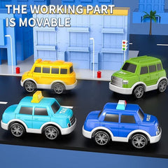 CITY TRUCKS WITH SMALL CARS || BLUE