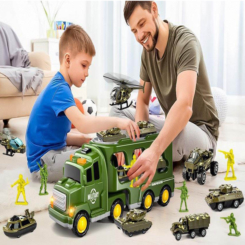 BIG CARRIER TRUCKS WITH SMALL CARS || GREEN ARMY TRUCK